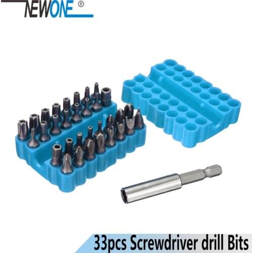 33pcs/lot Solid Screwdriver Kit Hand Tool Set with Hexagonal Torx Hex Pozidriv Slotted Phillips Special Screw Driver Drill Bits