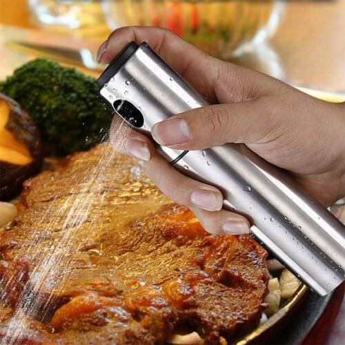 Stainless Steel Olive Pump Spray Fine Bottle Oil Sprayer Pot Cooking Tool