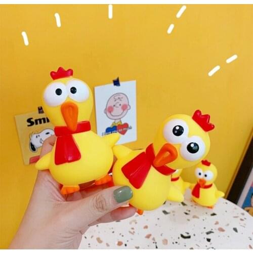 2021 New Creative Funny Vinyl Screaming Chicken Toy Tricky Stress Reliever Decompress Toy