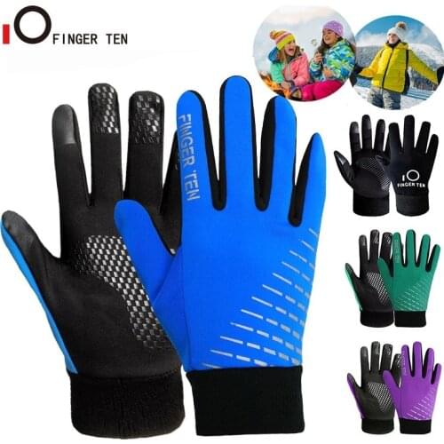 New Thermal Soft Warm Kids Winter Gloves Waterproof Running Cycling Glove for Boys Girls Colors Size S M L XL