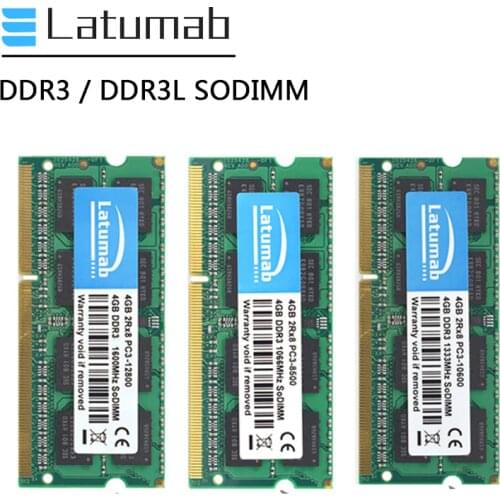 Latumab 4G 8G DDR3 RAM 1866MHz 1600MHz 1333MHz 1066MHz Laptop Memory 1.5V 1.35V SODIMM Memoria RAM DDR3 Notebook Memory Module