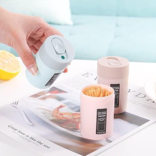 Portable Toothpick Box Creative Toothpick Bucket Household Plastic Living Room Coffee Table Toothpick Bottle Toothpick Storage