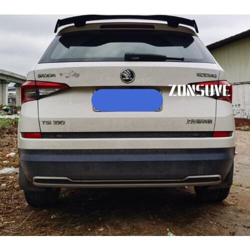 Use For Skoda Kodiak Spoiler ABS Plastic Carbon Fiber Look Hatchback Roof Rear Wing Body Kit Accessories