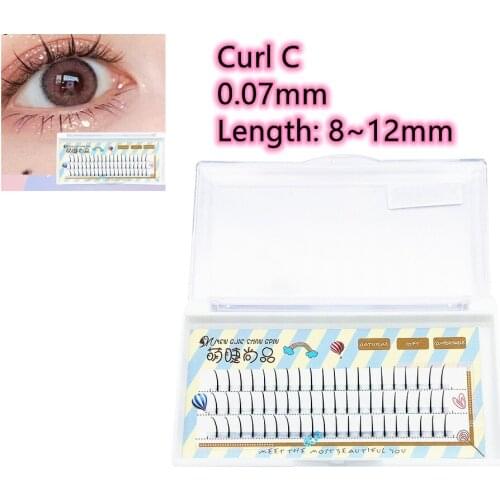 C 0.07mm A Shape Super Thick Single Lash Natural Curl Fairy Hair Per Box Fairy Self Grafting Individual False Eyelash Extension