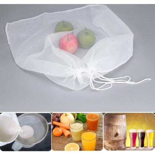 Food Grade Nylon Filter Bag Net 100/200/300Mesh Tea Beer Milk Coffee Oil Filtration Strainer Mesh Kitchen Filter Fabric Bags