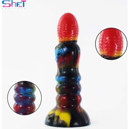 SHET 2021 New Product Anal Plug Toys for Adults 18 Multi Color With Suction Cup Big Dildo Female Masturbator Sex Shop
