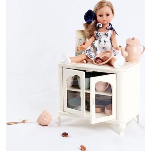 Aizulhomey Metal Storage Cabinet BJD Doll Furniture 1/6 Lockers Kitchen Utensils Kettle Cup Set Cupboard Blyth Lol Accessories