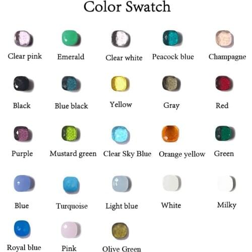 SLJELY High Quality 23 Kinds Colorful Candy Faceted Square Crystal Nudo Ring 3 Gold Colors for Women Fashion Jewelry