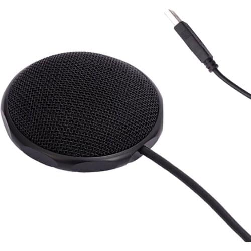USB Conference Microphone 360° Omnidirectional Condenser PC Microphones for Video Conference Gaming Chatting