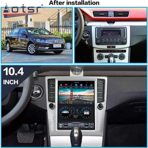 Vertical Tesla Style Android 9.0 4G + 64GB Car Radio GPS Navigation Multimedia Player DSP Carplay For VW Volkswage Magotan CC