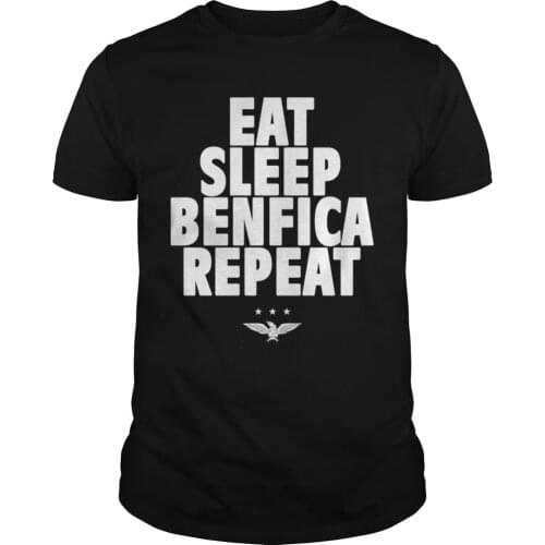 Funny T Shirt Eat Sleep Benfica Repeat T-Shirt Tshirt Men Tee