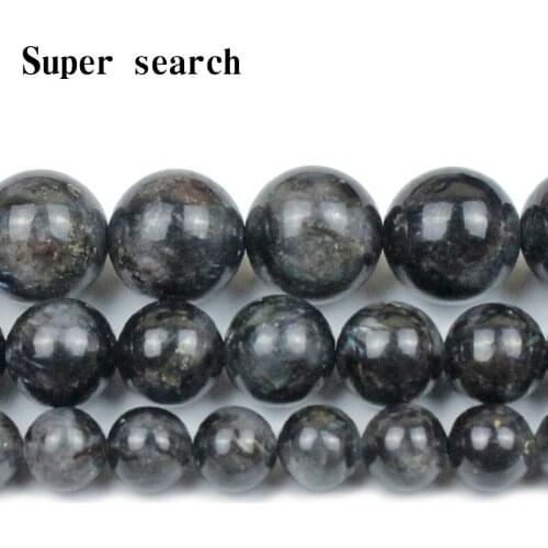 100%Natural Stone Beads black Dragon Crystal Loose Beads Fit Jewelry Making DIY Necklace Bracelet Accessories Size 6/8/10mm