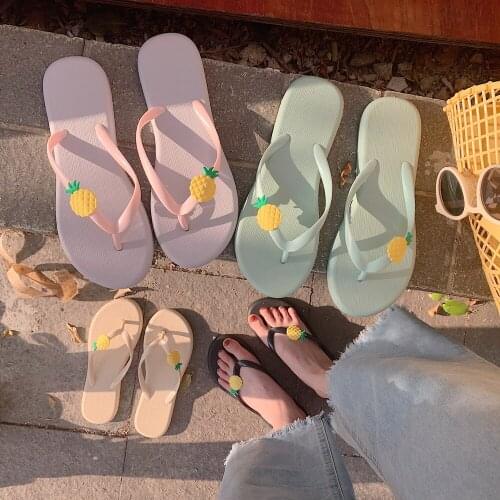 201fruit fashion adult flip-flops non-slip thick-soled indoor and outdoor slippers ladies slippers outdoor street sleepers shoes