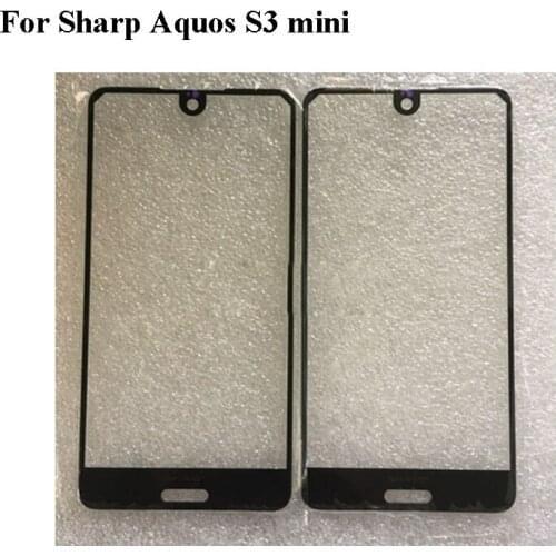 5.5Inch For Sharp Aquos S3 mini FS8018 s3mini Front Outer touch Screen Glass Lens without flex cable Cover Repair Parts S 3 mini