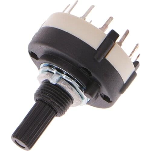 5 Pcs 4P3T 4 3 Position 6mm Shaft Diameter Band Selector Rotary Switch