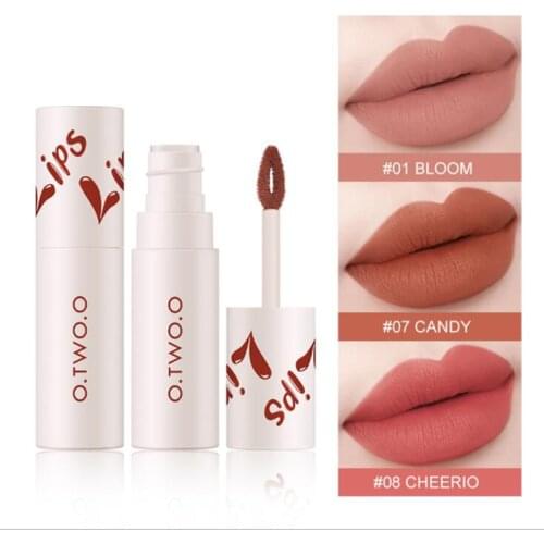 6-color Velvet Matte Lipstick Long-lasting Color Waterproof Non-stick Cup Lipgloss Lip and Cheek Dual-use Lip Glaze Blush Makeup