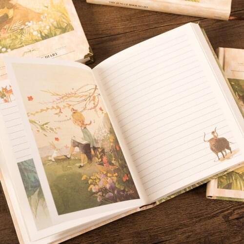 A5 Illustrated Colour Page Diary Line Colour Page Notes Hardside Handbook Notebook Student Stationery Gifts Notebooks