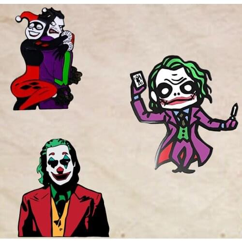 The Joker Brooch Joaquin Badge Dark Knight Enamel Pin Film Art Themed Jewelry