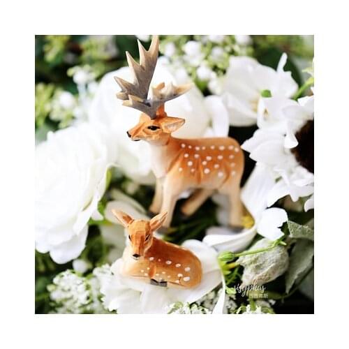 Handmade wood craft Car ornaments, deer, sika deer, general groceries, forest, handmade crafts, gifts, household car props