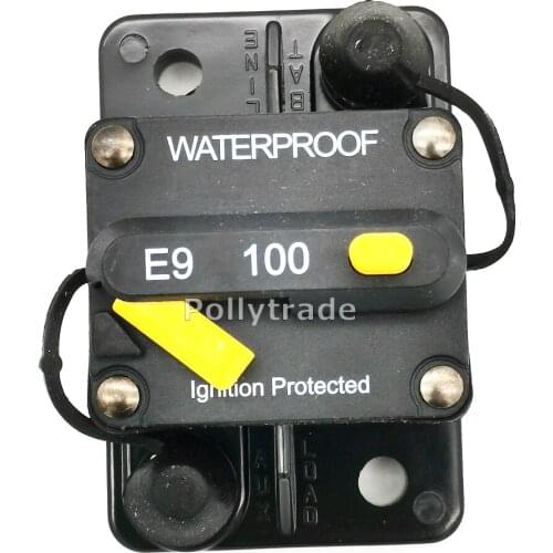 100A Waterproof Circuit Breaker Fuse Holder with Manual Reset Toggle Switch 12V- 72V DC Boat Yachts Parts