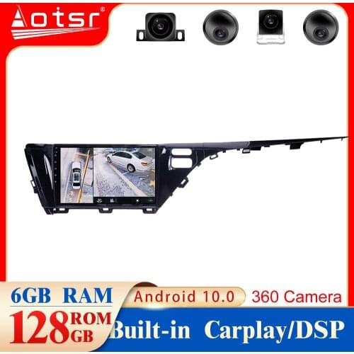For Toyota Camry 2018-2019 Android10.0 Car DVD Player GPS Multimedia Auto Radio Car Navigator Stereo Receiver 128GB Built-in DSP