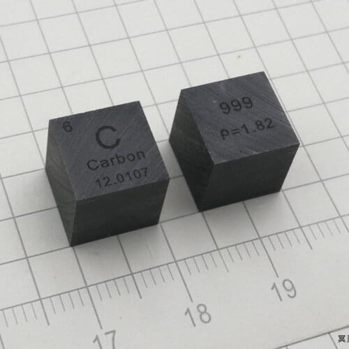 Carbon Periodic Table Cube 99.9% Pure Length 10mm Weight 1.79g