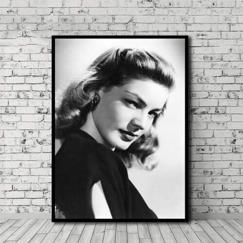 Canvas Painting Lauren Bacall Beautiful Wall Art HD Printing Poster Retro Home Decorative Modern Living Room Modular Pictures