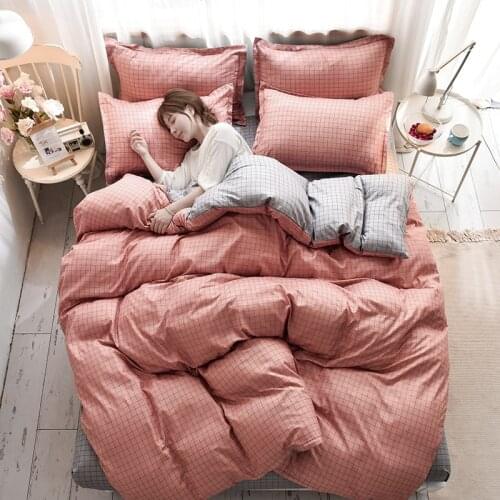 Modern Simple Style Soft Comfortable Bedding Sets Luxury King Queen Full Single Size Bed Sheet Pillowcases and Duvet Cover Set