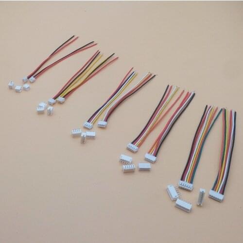 10 SETS Mini Micro ZH 1.5 2/3/4/5/6/7/8/9/10 Pin JST Connector with 100mm length Wires Cables