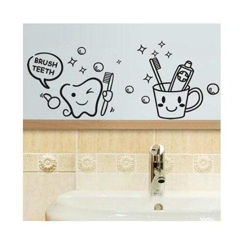 Creative funny Wall Stickers Bathroom Glass Door Stickers Cute Children Shower Sticker Waterproof and Removable