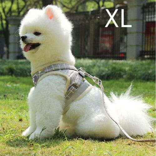Soft Mesh Padded Dog Harness with Leash Reflective Vest for Small Medium Dog Cat TUE88