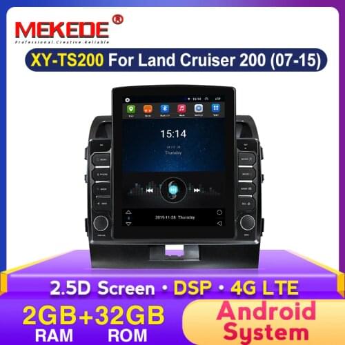 MEKEDE 9.7 inch Tesla Screen Android Car dvd Radio GPS Navigation for Toyota Land Cruiser 200 2008-2015 4G carplay Video Pla