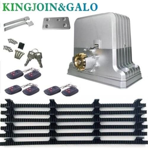 Heavy duty 1800kg automatic electric sliding gate motor opener 6 keyfob 6meter racks(sensor lamp keypad GSM optional )