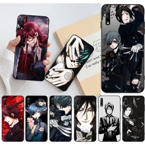 Black Butler Anime Black TPU Soft Phone Case for Huawei Honor 30 20 10 9 8 8x 8c v30 Lite view pro