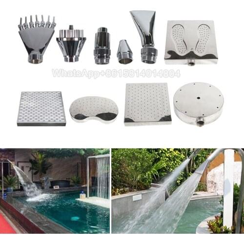 Hydrotherapy spa pool equipment 304 stainless steel nozzle head fan-shaped spray impact bath bath massage fountain