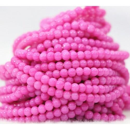 Wholesale price candy 10 color baking paint glass 3mm round hot sale loose spacer beads jewelry finding accessories 15inch B1186