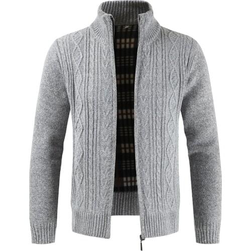 Autumn Cardigan Men Sweaters Thick Warm Knitted Sweater Mens Jackets Coats Male Clothing Casual Knitwear