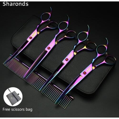 7 inch hairdressing scissors barber scissors precision chunker barber accessories haircuts non-slip fine custom logo scissors