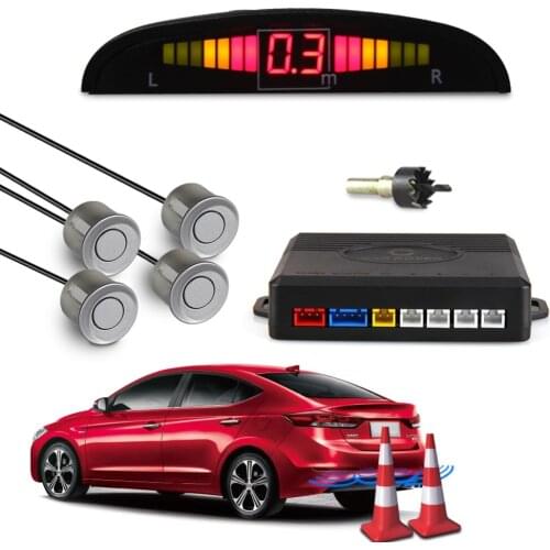 Car Auto Parktronic LED Parking Sensor With 4 Sensors Reverse Backup Car Parking Radar Monitor Detector System Backlight Display