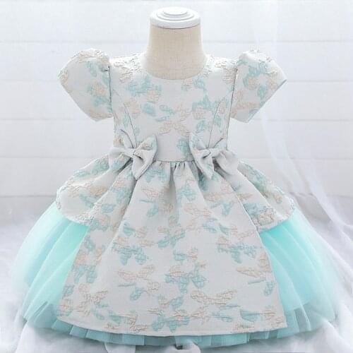 PLBBFZ 0-5 Years Christmas Baptism Dress 1st Birthday Dress Baby Girl Clothes Retro Court Princess Dresses Evening Party Dress