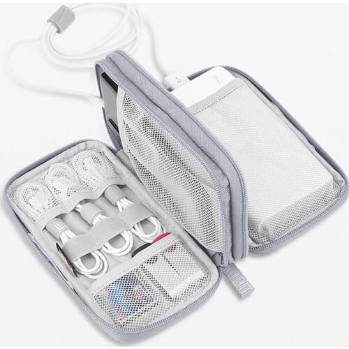 Portable 20000mAh Power Bank Bag Electronics Travel Pouch USB Gadgets Cables Wires Organizer Hard Disk Protection Storage Bag