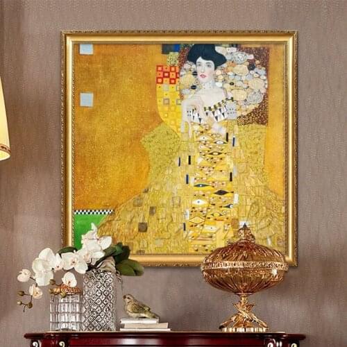 Portrait of Adele Bloch-Bauer Gustav Klimt Art Reproduction oil Painting Person Home Decoration Wall Pictures Wall art