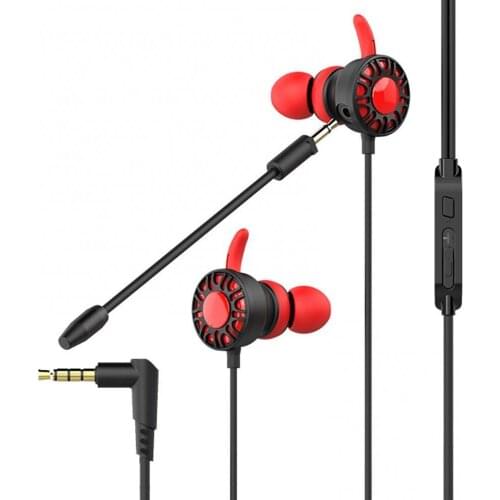 T5 Noise-canceling In Ear Wired Tablet Phone Gaming Earphones with Microphone Noise-canceling wired in-ear headphones for pubg