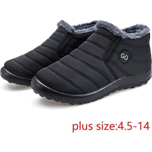 Warm ankle boots women shoes 2021 waterproof snow boots female winter casual woman shoes antiskid bottom running shoe plus size