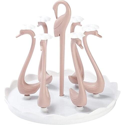 Rotating Mug Glass Cup Drying Rack,Swan-Shaped Home Cup Holder Stand Freestanding Desktop & Kitchen Countertop