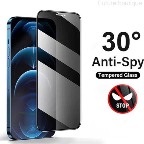 9D Anti Spy Tempered Glass For iPhone 11 12 X XR XS Pro Max Screen Protector For iPhone 8 7 6 S Plus SE Privacy Glas Film