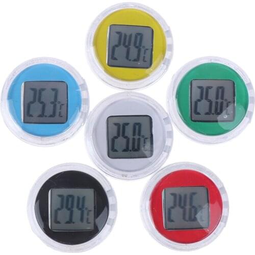 1PC Mini Waterproof Motorcycle Digital Thermometer Waterproof Clock Car Interior Watches Instruments Motorbike Accessories