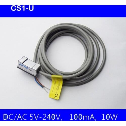 2pcs Free Shipping CS1-U Red LED Pneumatic Cylinder Magnetic Sensor Reed Switch ,DC AC 5V - 240V