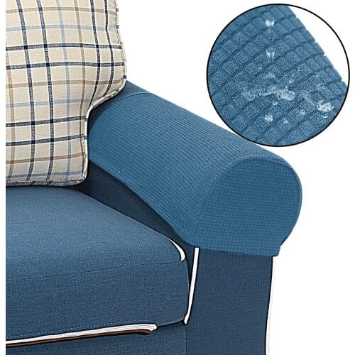 2pcs Sofa Armrest Covers Anti-Slip Armrest Chair Covers Furniture Couch Cover Removable Home Sofa Elastic Protective Dust Cover