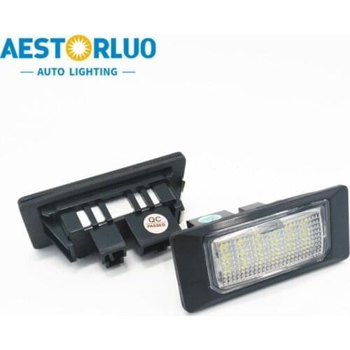2pcs Error Free Factory Supply LED License Plate Light Lamp For Audi Q5 A4 4D/5D S5 A5 A6 A7 GOLF 6 PLUSTTRS White 12V